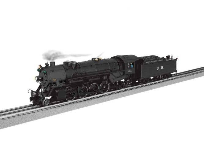 USRA 2-8-2 Heavy Mikado - 3-Rail w/Legacy Sound, Control & Smoke -- Elgin, Joliet & Eastern 738 (black, graphite, US Markings), 