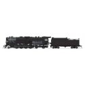 Class T1a 2-8-4 Berkshire with 4-Axle Tender - Sound, DCC & Smoke - Paragon4 -- Painted, Unlettered (black, graphite), HO, Broad