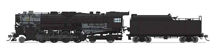 Class T1a 2-8-4 Berkshire with 4-Axle Tender - Sound, DCC & Smoke - Paragon4 -- Painted, Unlettered (black, graphite), HO, Broad