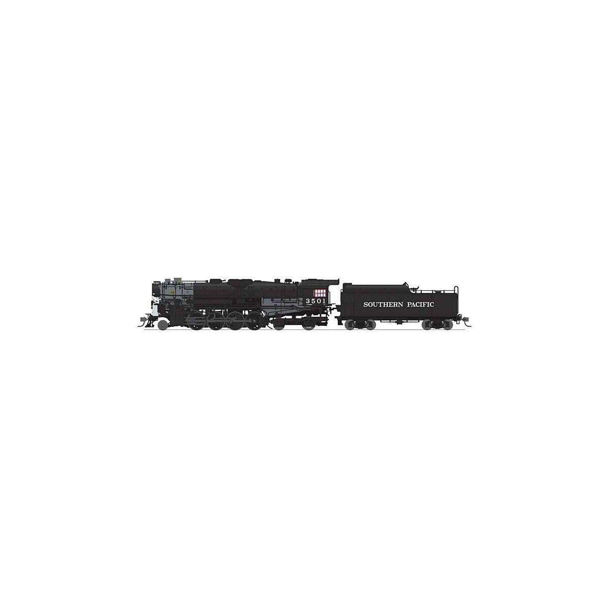 Class T1a 2-8-4 Berkshire Square Tender - Sound, DCC and Smoke - Paragon4(TM -- Southern Pacific 3501 (black, graphite, Large Le