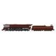 Class Q2 4-4-6-4 Duplex - Sound and DCC - Paragon4(TM) Brass Hybrid -- Pennsylvania Railroad 6195 (Fantasy Scheme, Tuscan, graph