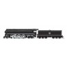 Class I-5 4-6-4 - Sstandard DC - Stealth Brass Hybrid -- New Haven 1400 (black, silver, Small Script Lettering), HO, Broadway Li