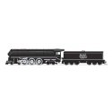 Class I-5 4-6-4 - Sstandard DC - Stealth Brass Hybrid -- New Haven 1403 (black, silver, Large Script Lettering), HO, Broadway Li