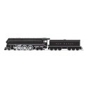 Class I-5 4-6-4 - Sstandard DC - Stealth Brass Hybrid -- New Haven 1401 (black, silver, Original Block Lettering), HO, Broadway 
