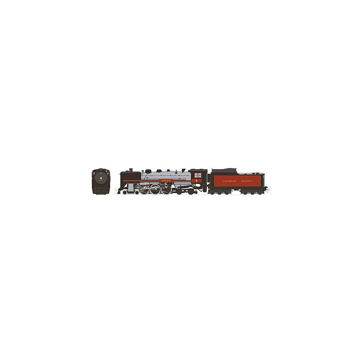 Class H1a 4-6-4 Hudson - Sound and DCC -- Canadian Pacific 2809 (bright maroon, gray, black, Beaver Shield), HO, Rapido Trains I