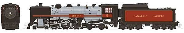 Class H1a 4-6-4 Hudson - Sound and DCC -- Canadian Pacific 2809 (bright maroon, gray, black, Beaver Shield), HO, Rapido Trains I