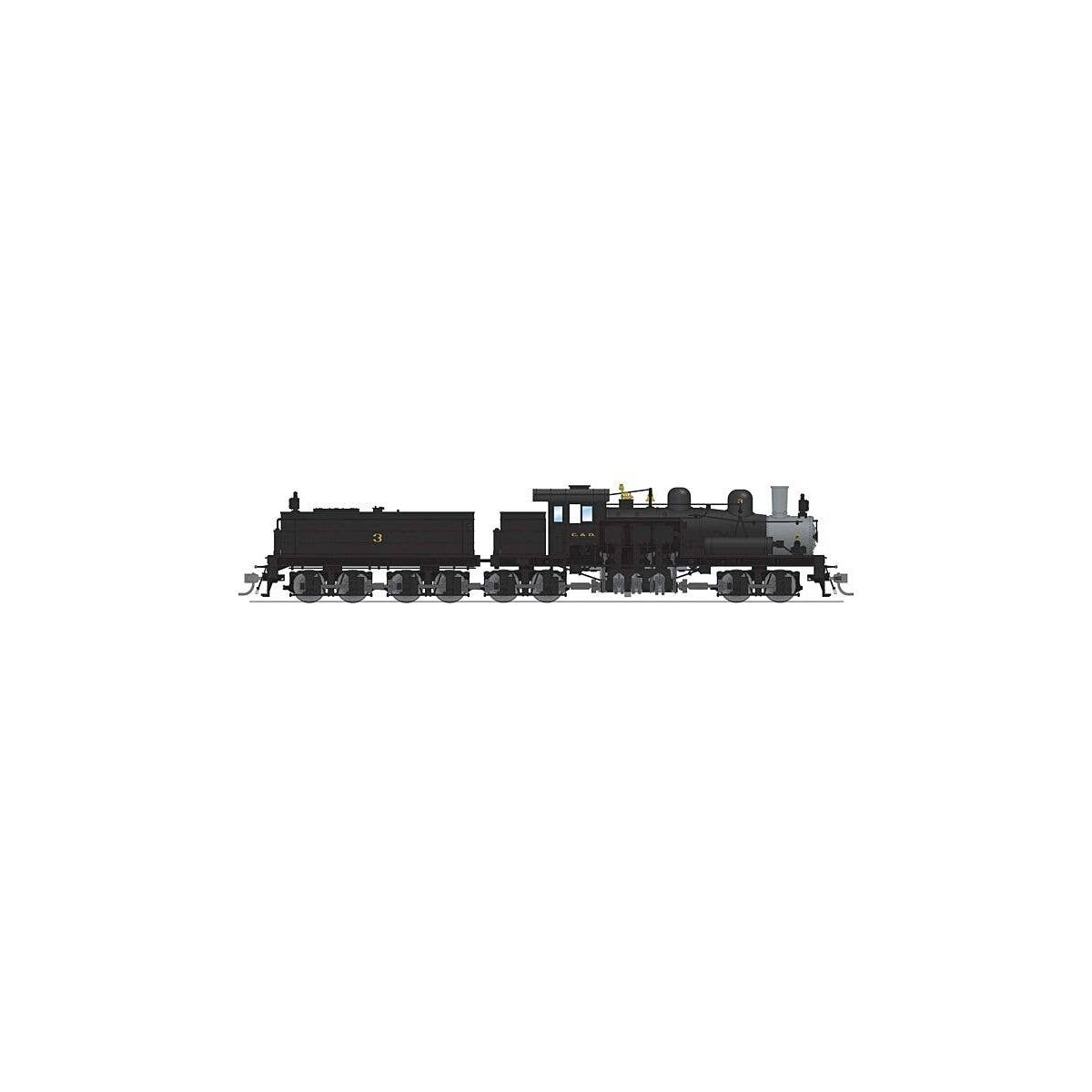 Class D 4-Truck Shay - Sound and DCC - Paragon4(TM) -- Chesapeake & Ohio 3 (In-Service, black, graphite), HO, Broadway Limited I