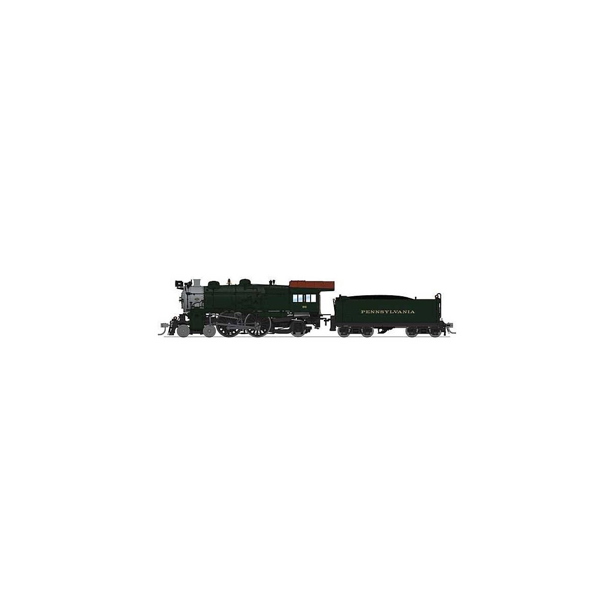 Class E6 4-4-2 Atlantic, Prewar - Sound & DCC - Paragon4 -- Pennsylvania Railroad 89 (Brunswick Green, graphite, Tuscan), HO, Br
