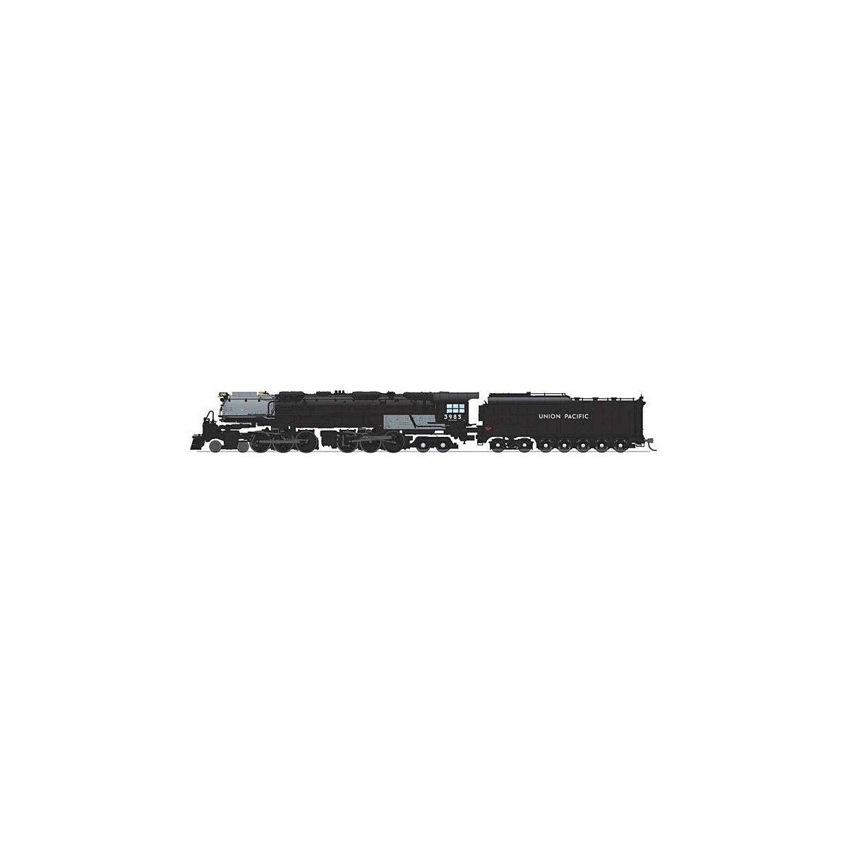 4-6-6-4 Challenger Late Version - Sound, DCC and Smoke - Paragon4(TM) -- Union Pacific 3985 (Oil Tender, Excursion Scheme, black