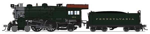 Class E6 4-4-2 Atlantic, Postwar - Sound & DCC - Paragon4 -- Pennsylvania Railroad 393 (Brunswick Green, graphite, Tuscan), HO, 