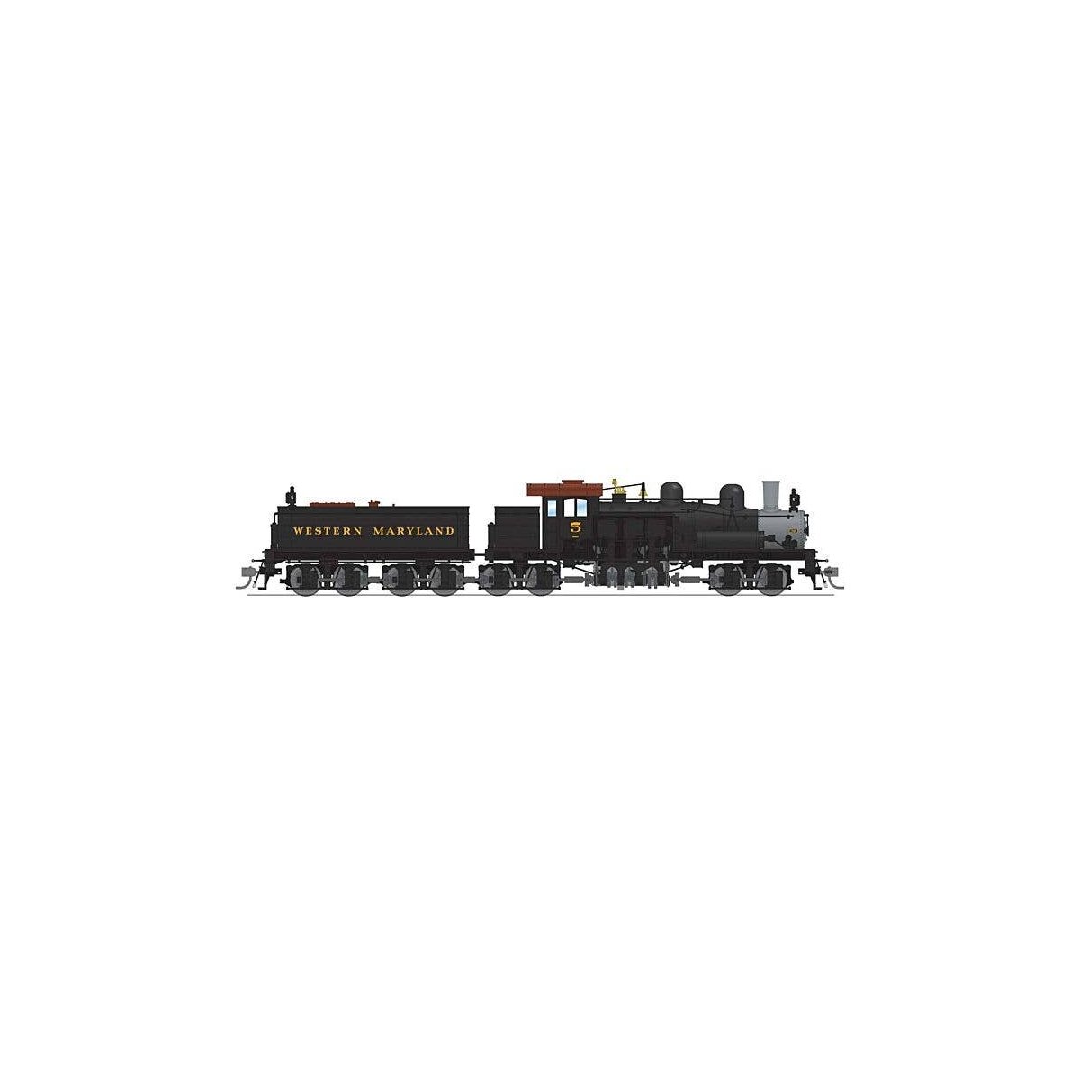Class D 4-Truck Shay - Sound and DCC - Paragon4(TM) -- Western Maryland5 (black, graphite, Tuscan), HO, Broadway Limited Imports