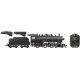 Class D10k 4-6-0 with Front Headlight - LokSound and DCC -- Painted, Unlettered (black), HO, Rapido Trains Inc 602514