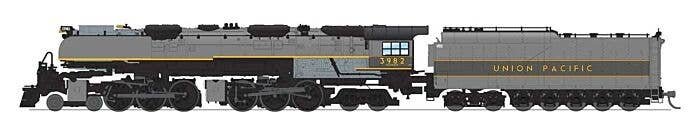 4-6-6-4 Challenger Late Version - Sound, DCC and Smoke - Paragon4(TM) -- Union Pacific 3982 (Oil Tender, Smoke Deflectors, black