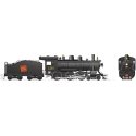Class H-6-g 4-6-0 with Steel Cab - LokSound and DCC -- Canadian National 1391 (black, red, Tilted Wafer Logo), HO, Rapido Trains