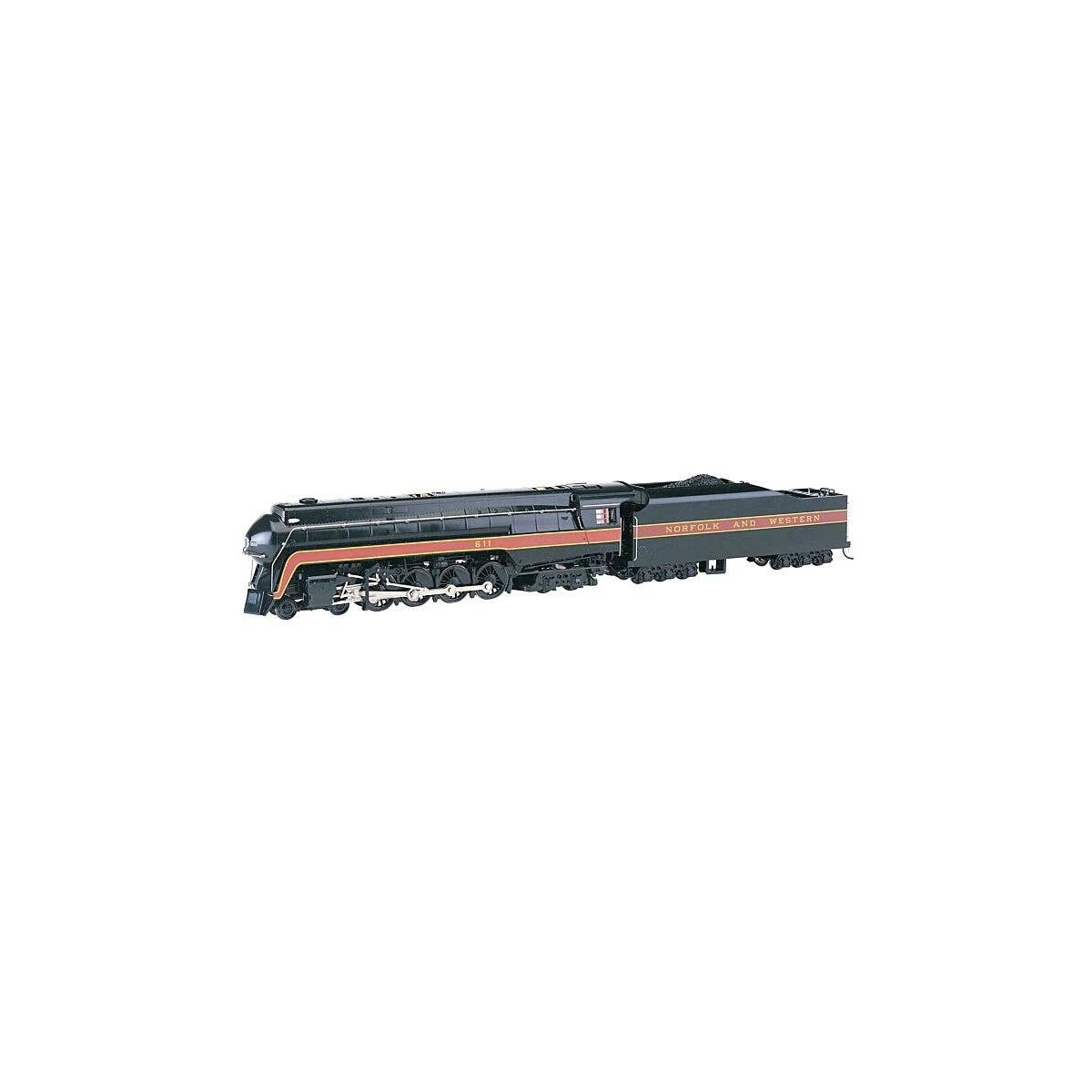 Class J 4-8-4 w/Sound & DCC -- Norfolk & Western 611 (Railfan Version black, maroon), HO, Bachmann Industries 53201