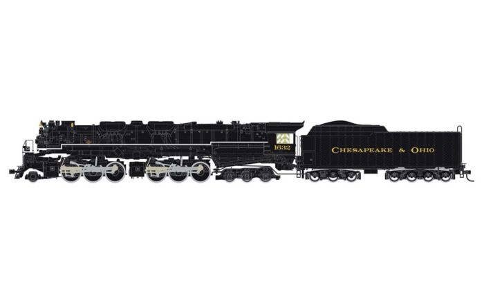 2-6-6-6 Allegheny - Standard DC -- Cheseapeake & Ohio 1632 (black, yellow), HO, Rivarossi HR2951