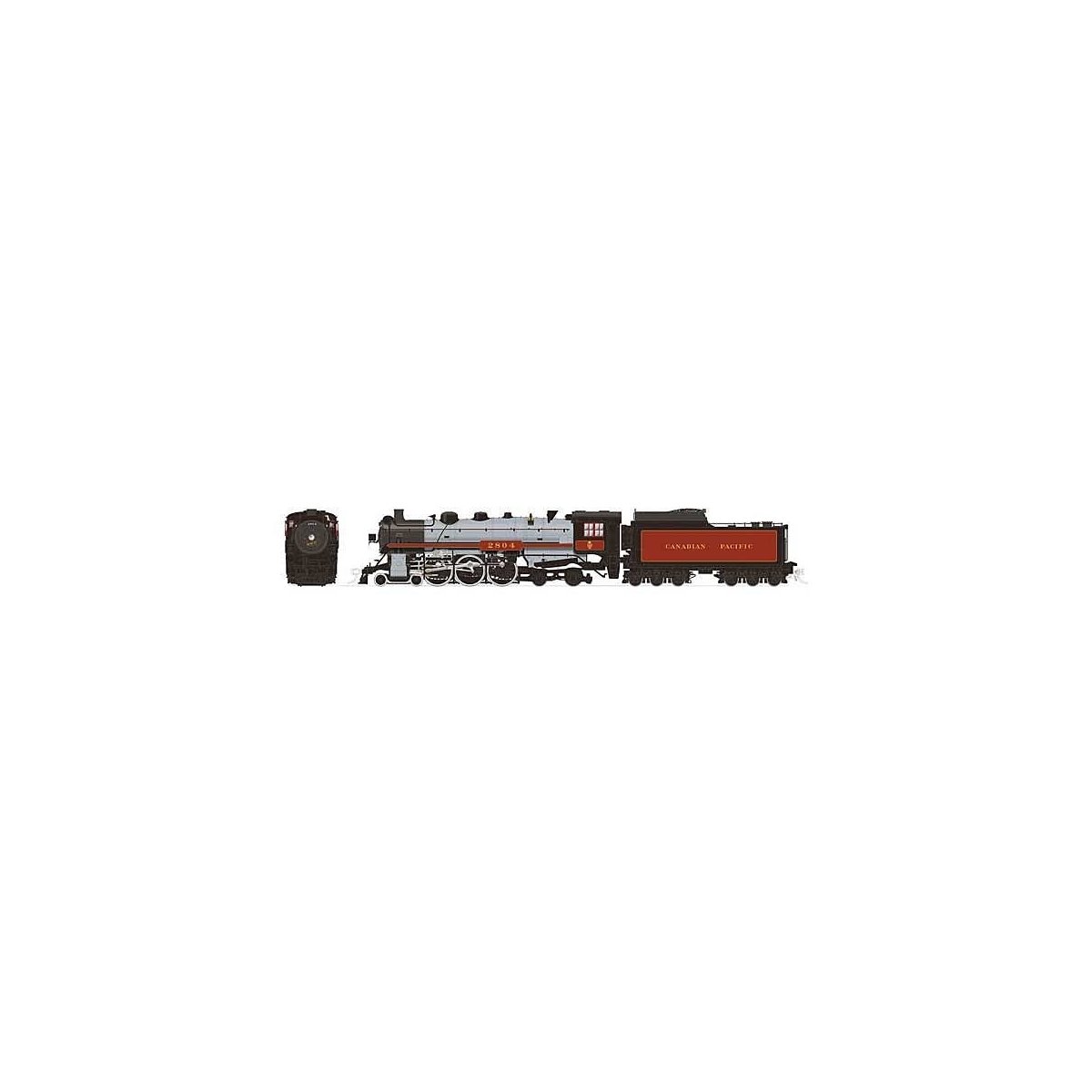 Class H1a 4-6-4 Hudson - Standard DC -- Canadian Pacific 2806 (bright maroon, gray, black, Beaver Shield), HO, Rapido Trains Inc