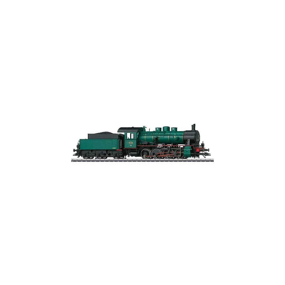Class 81 0-8-0 - 3-Rail - Sound and Digital -- Belgian State Railways SNCB 81.340 (Era III 1950s, green, black, red), HO, Markli