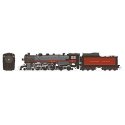 Class H1a 4-6-4 Hudson - Standard DC -- Canadian Pacific 2808 (bright maroon, gray, black, Spans the World Logo), HO, Rapido Tra