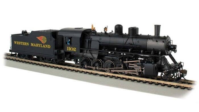Baldwin 2-10-0 Russian Decapod - WowSound(R) and DCC - Spectrum(R) -- Western Maryland 1102 (black, graphite, yellow Fireball Lo
