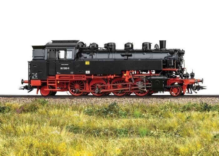 Class 86 2-8-2T - Sound and DCC -- German State Railroad DR 86 1360-6 (Era IV 1973, black, red), HO, Trix 25087