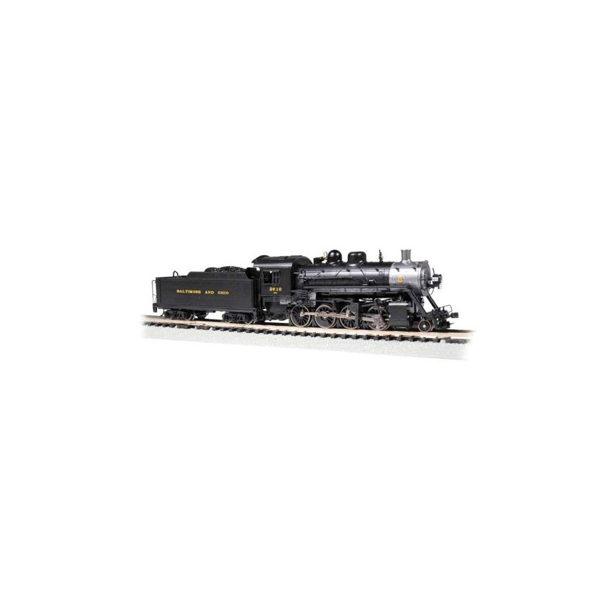 Baldwin 2-8-0 Consolidation - Standard DC -- Baltimore & Ohio 2810 (black, graphite), N, Bachmann Industries 54151