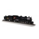 USRA Light 2-8-2 Mikado w/Medium Tender - Standard DC -- Seaboard Air Line 494 (black, graphite), HO, Bachmann Industries 54408