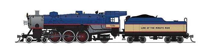 USRA 4-6-2 Light Pacific - Sound and DCC - Paragon4(TM) -- Boston & Maine 3688 (Minuteman Scheme, blue, cream, graphite), N, Bro