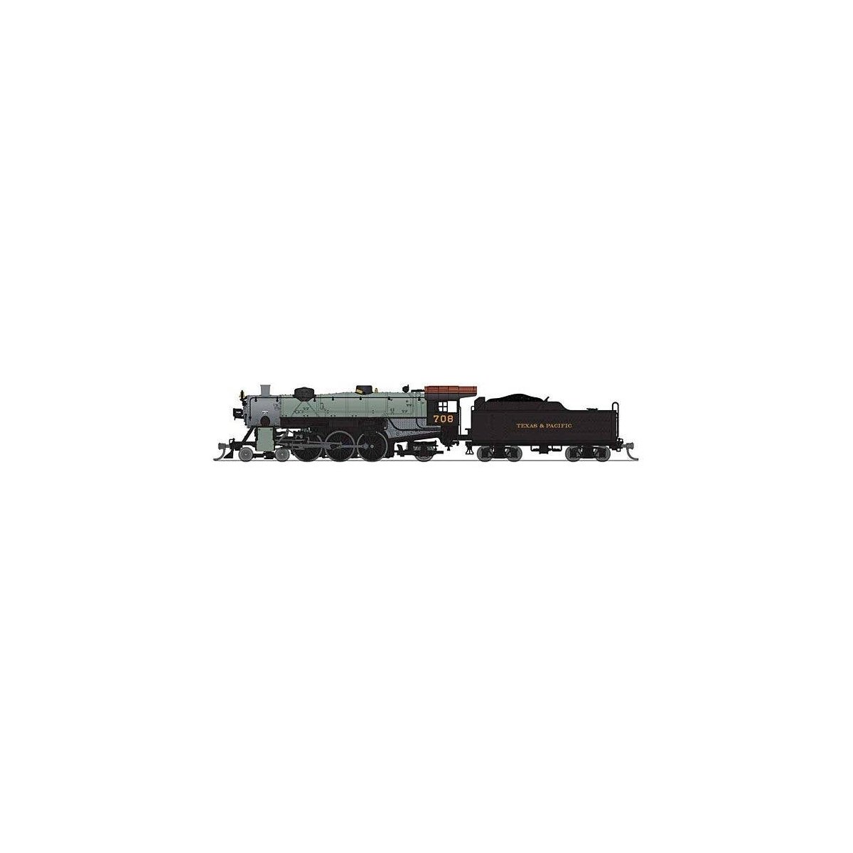 USRA 4-6-2 Light Pacific - Sound and DCC - Paragon4(TM) -- Texas & Pacific 713 (gray, black, graphite), N, Broadway Limited Impo