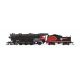 USRA 4-6-2 Heavy Pacific - Sound and DCC - Paragon4(TM) -- Santa Fe 3449 (Fantasy Warbonnet Scheme, black, red, silver), N, Broa