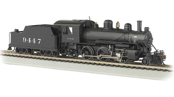 Alco 2-6-0 - Sound and DCC - Sound Value -- Santa Fe 9447 (black), HO, Bachmann Industries 57813