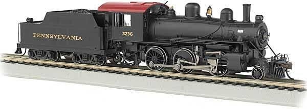 Alco 2-6-0 - Sound and DCC - Sound Value -- Pennsylvania Railroad 3236 (black, Tuscan), HO, Bachmann Industries 57812