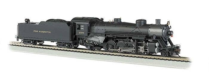USRA Light 2-8-2 Mikado w/Long Tender - Standard DC -- Pere Marquette 2378, HO, Bachmann Industries 54401