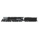 4-6-6-4 Challenger Late Version - Standard DC - Stealth -- Painted, Unlettered (Coal Tender, black, graphite), N, Broadway Limit