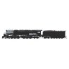 4-6-6-4 Challenger Late Version - Standard DC - Stealth -- Painted, Unlettered (Coal Tender, black, graphite), N, Broadway Limit