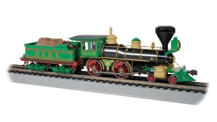 4-4-0 - Sound and DCC -- Old Colony Railroad OCRR `Highland Light` (gray, green, red, gold), HO, Bachmann Industries 52708