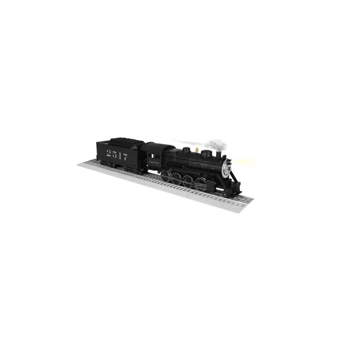 2-8-0 Consolidation - 3-Rail w/Sound, LionChief(R) Plus 2.0 Remote & Bluetoo -- Santa Fe 2517 (black, silver), O, Lionel 2332120
