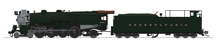 Class M1a 4-8-2 Mountain - Standard DC - Stealth -- Pennsylvania Railroad 6751 (black, graphite, Tuscan), N, Broadway Limited Im