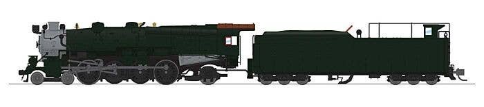 Class M1a 4-8-2 Mountain - Standard DC - Stealth -- Painted, Unlettered (black, graphite, Tuscan), N, Broadway Limited Imports 8