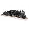 USRA 0-6-0 with Slope-Back Tender - Standard DC with Smoke -- Atlantic Coast Line 1156 (black, graphite), HO, Bachmann Industrie