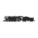 USRA 4-6-2 Heavy Pacific - Standard DC - Stealth -- Painted, Unlettered (black, graphite), N, Broadway Limited Imports 8068
