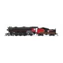 USRA 4-6-2 Heavy Pacific - Standard DC - Stealth -- Santa Fe 3449 (Fantasy Warbonnet Scheme, black, red, silver), N, Broadway Li