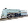 3462 Class 4-6-4 Hudson - Standard DC - Stealth Brass Hybrid -- Santa Fe 3460 (Early 1939, Blue Goose, blue, white), HO, Broadwa