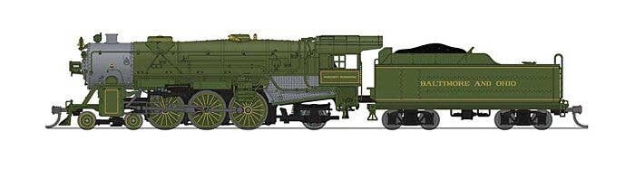 USRA 4-6-2 Heavy Pacific - Standard DC - Stealth -- Baltimore & Ohio 5314 President Lincoln (green, graphite), N, Broadway Limit