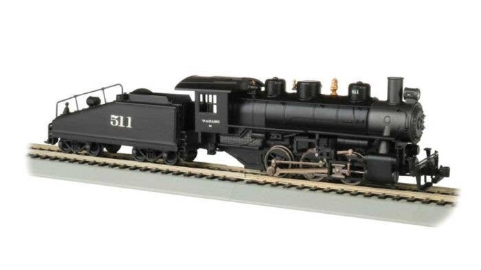 USRA 0-6-0 with Slope-Back Tender - DCC with Smoke -- Wabash 511 (black, graphite), HO, Bachmann Industries 51616