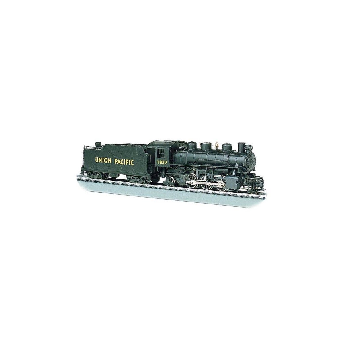 Baldwin 2-6-2 Prairie with Smoke - Standard DC -- Union Pacific 1837 (black, yellow), HO, Bachmann Industries 51510