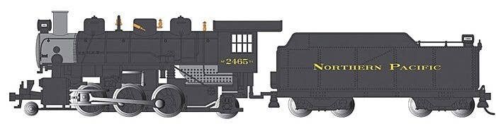 Baldwin 2-6-2 Prairie with Vanderbilt Tender, Smoke - Standard DC -- Northern Pacific 2456 (black, graphite), HO, Bachmann Indus