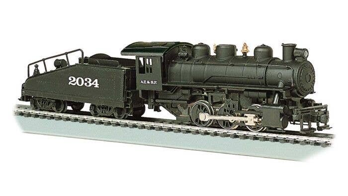 USRA 0-6-0 with Slope-Back Tender - Standard DC with Smoke -- Santa Fe 2034, HO, Bachmann Industries 50609