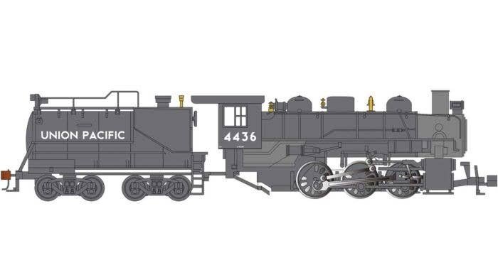 USRA 0-6-0 w/Vanderbilt Tender & Smoke - Standard DC -- Union Pacific 4436 (black, graphite), HO, Bachmann Industries 50717