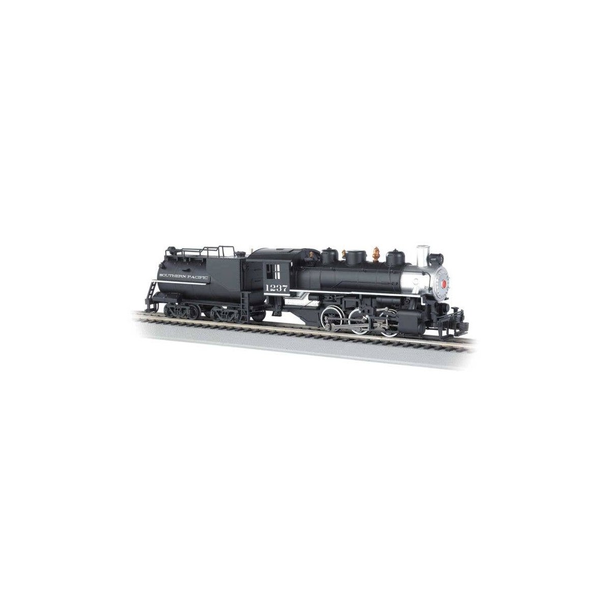 USRA 0-6-0 w/Vanderbilt Tender & Smoke - Standard DC -- Southern Pacific 1237 (black, silver), HO, Bachmann Industries 50710
